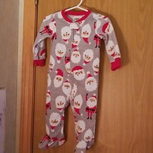 Carter's 1-Piece Santa Fleece Footie PJs